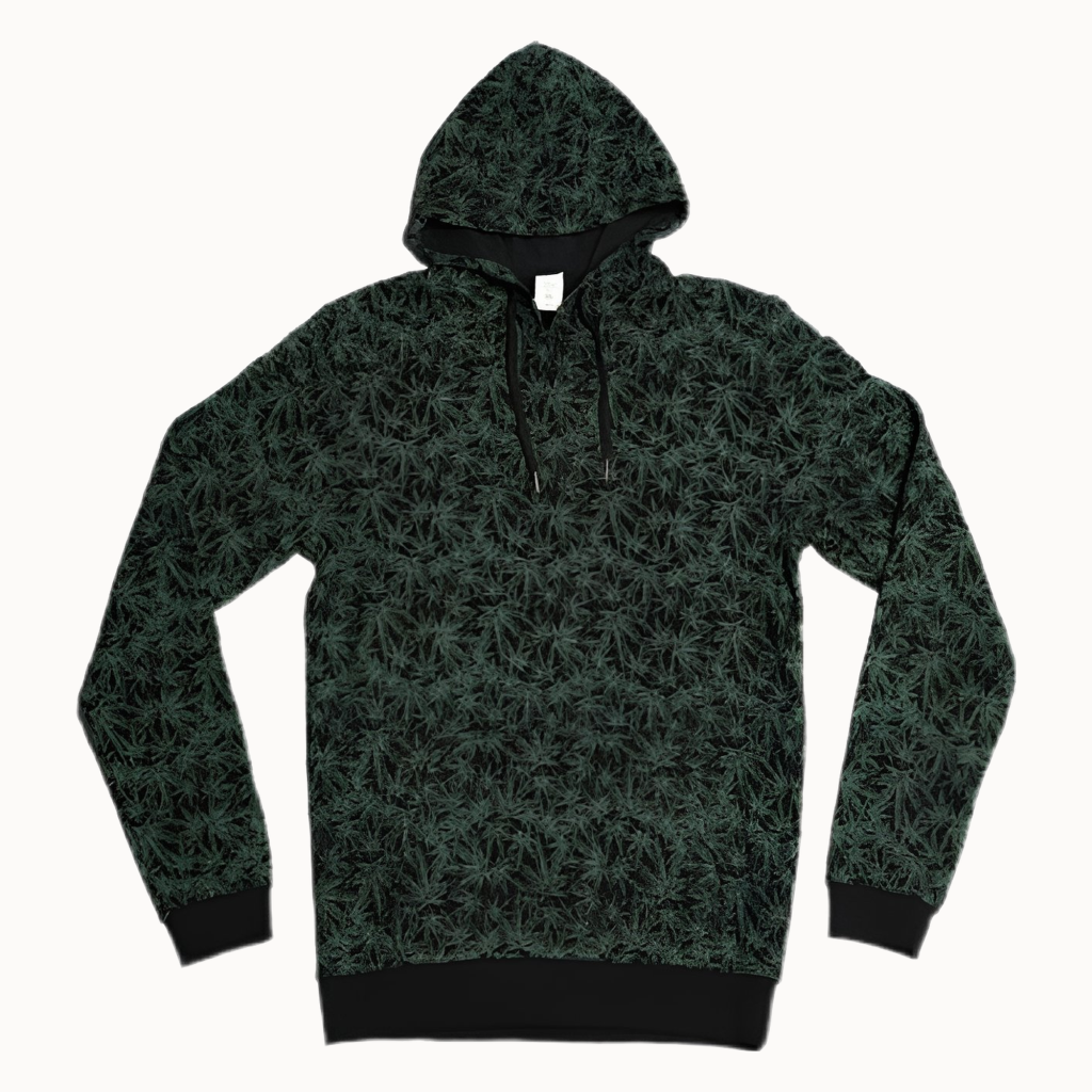 Cannaprint Pullover Black Hoodie