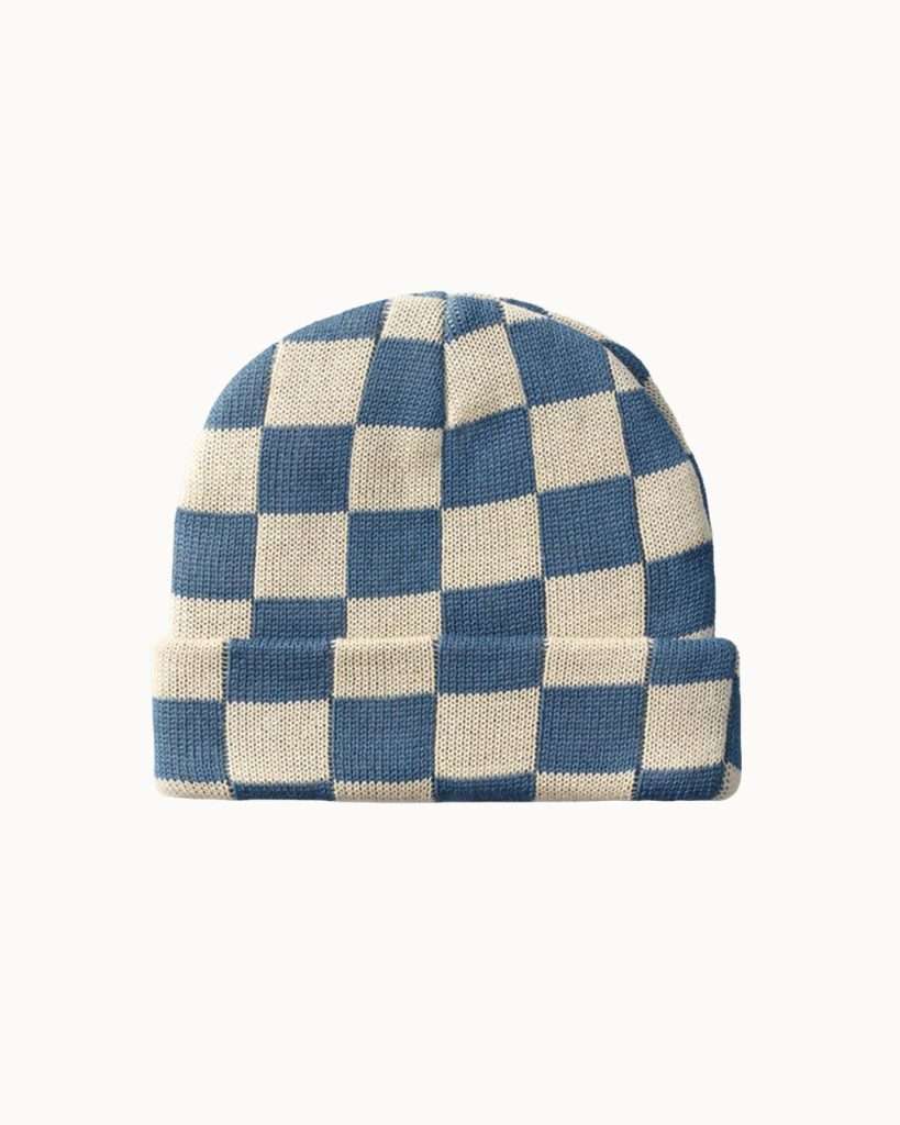 Blue Chessboard Beanie
