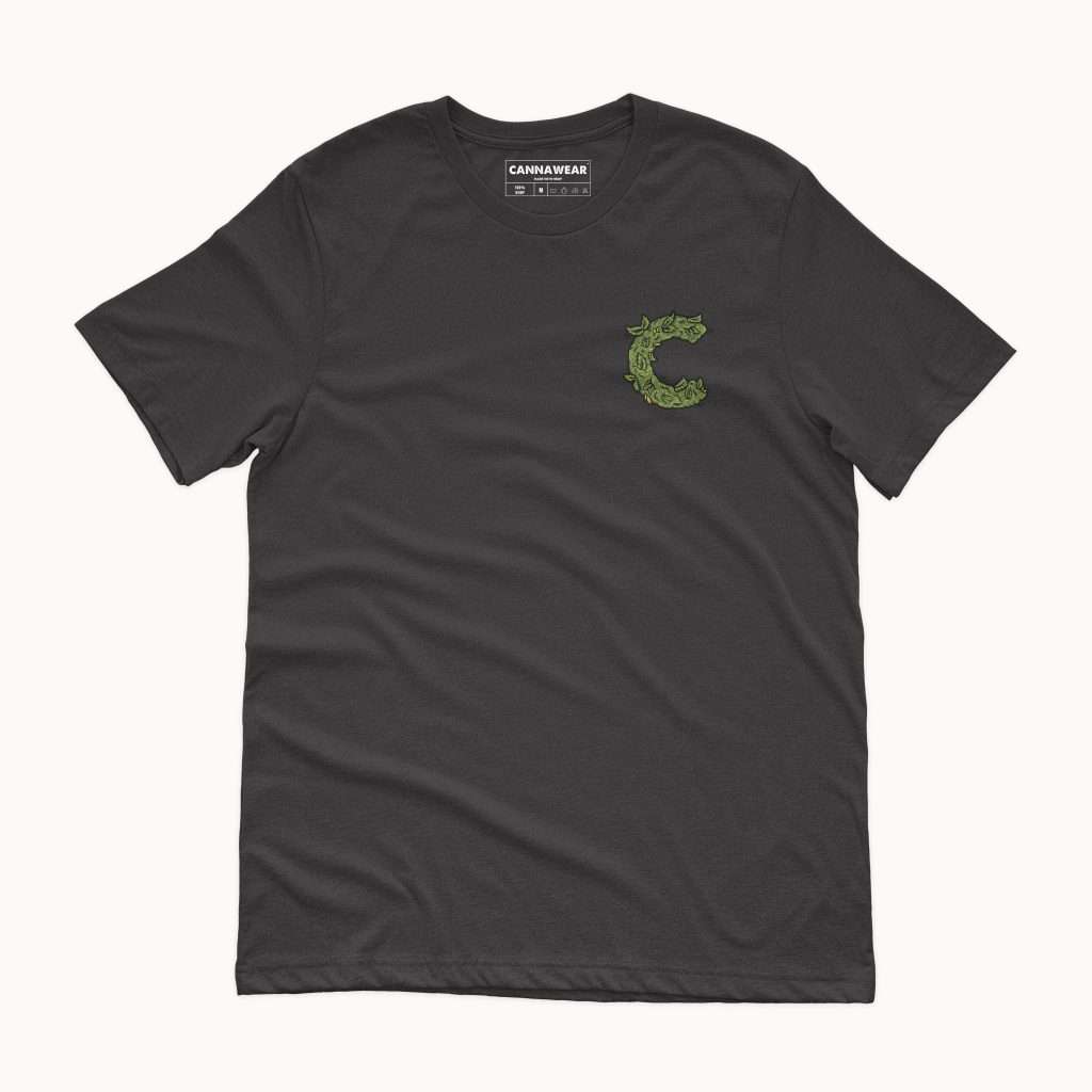 Capital C Chest Logo Black Hemp T-shirt