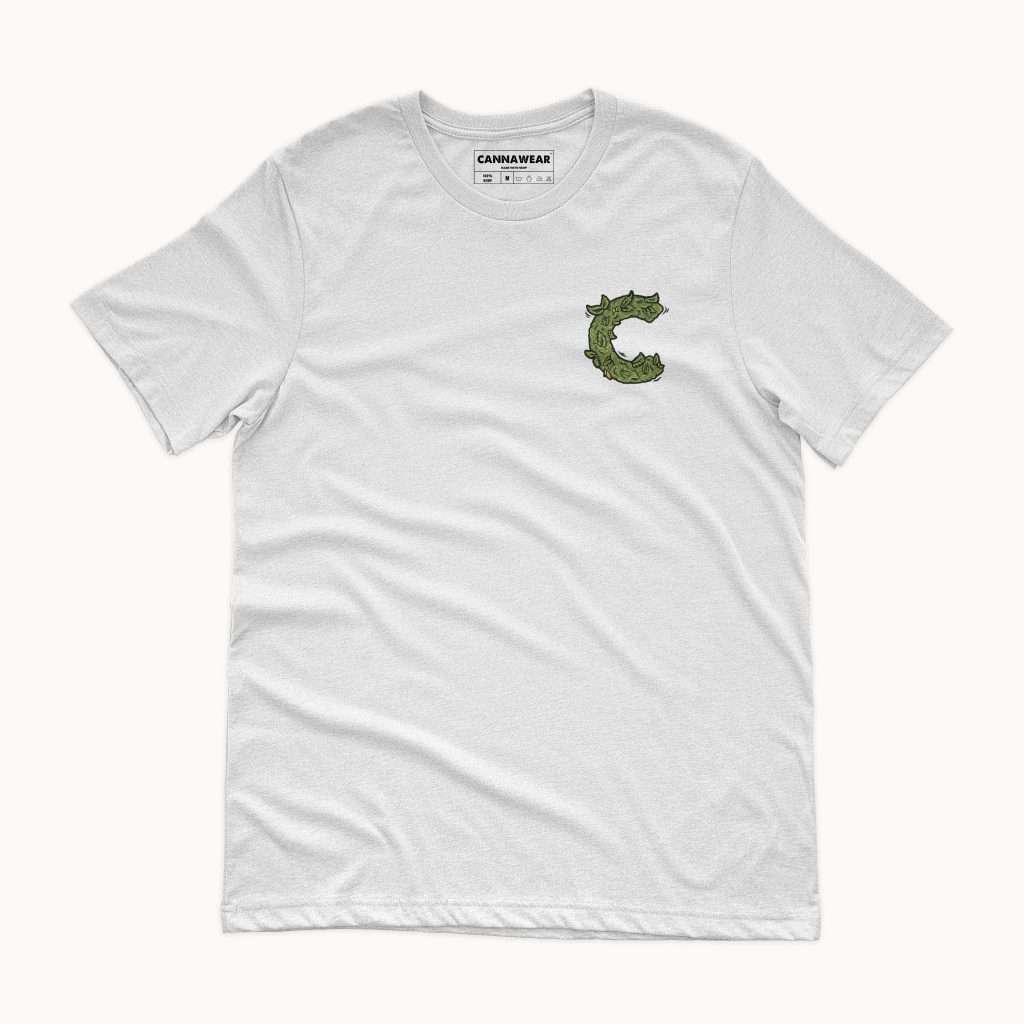 Capital C Chest Logo White Hemp T-shirt