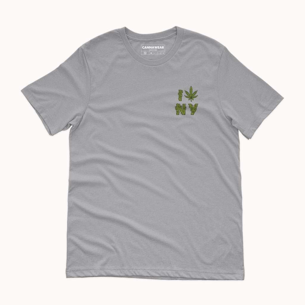 I love NY Chest Logo Grey T-Shirt